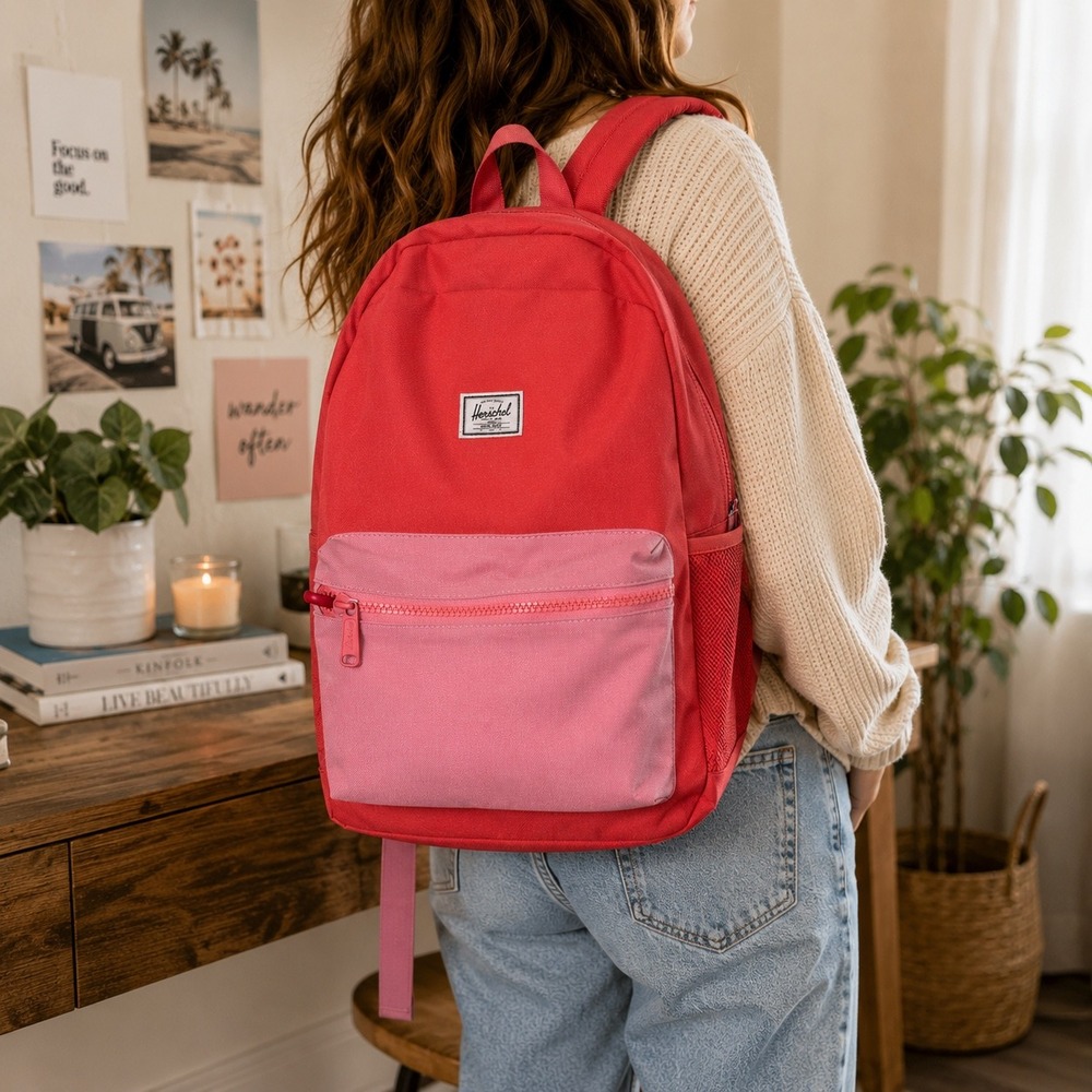 Herschel Supply Co Backpack coral Colorblock Adult School Travel Bag